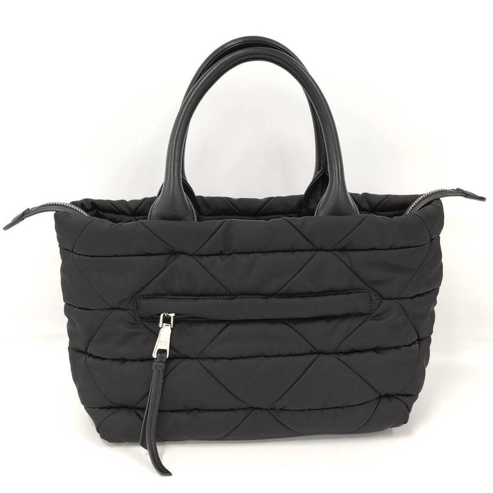 Prada Padded Leather Tote Bag Black